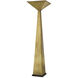 Augustus 75.2 inch 25 watt Vintage Brass and Black Granite Base Floor Lamp Portable Light