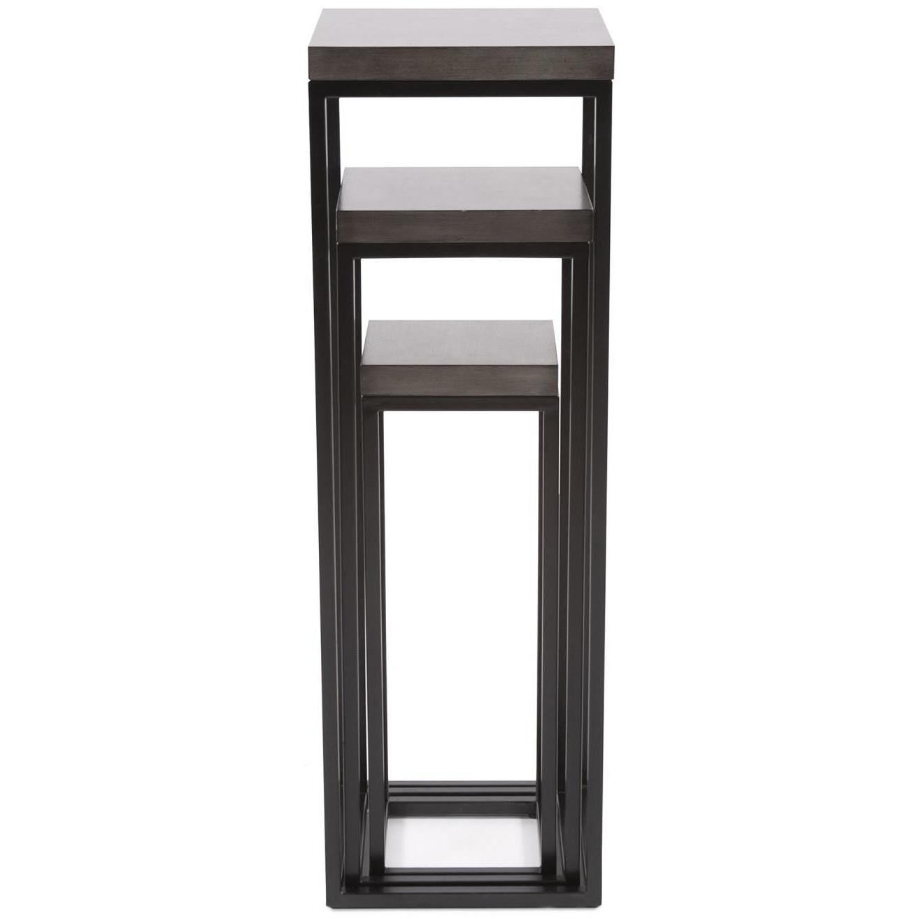 Kenton 43.75 X 14 inch Smoke Gray/Black Pedestal Set, Set of 3