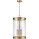 Mendoza 4 Light 12.75 inch Brushed Gold Pendant Ceiling Light