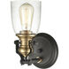 Chadwick Vanity Light Wall Light in Oil Rubbed Bronze with Satin Brass