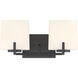 Mirelle 2 Light 16 inch Dark Matte Black Vanity Wall Light