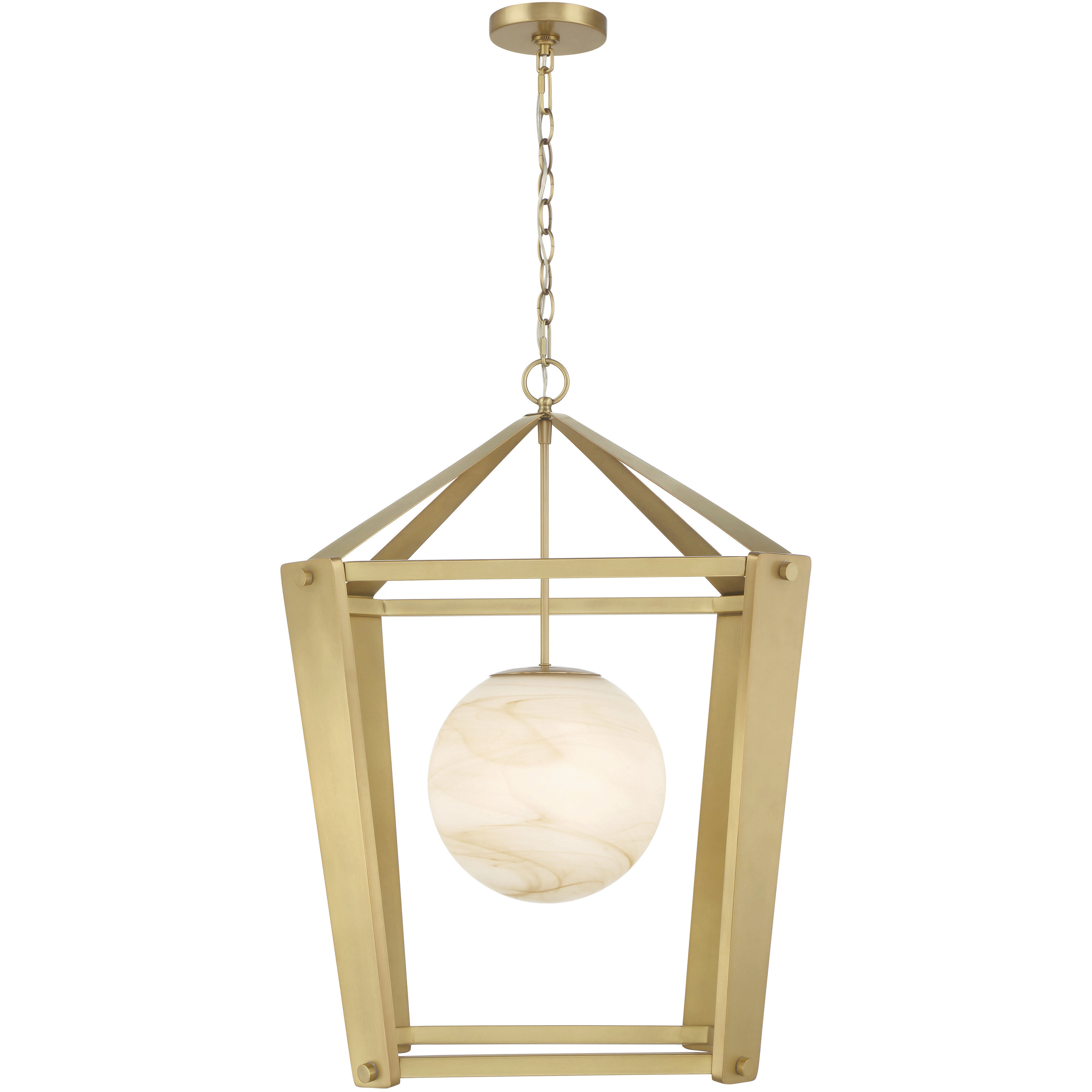 Shimmer 1 Light 20.5 inch Legacy Brass Pendant Ceiling Light