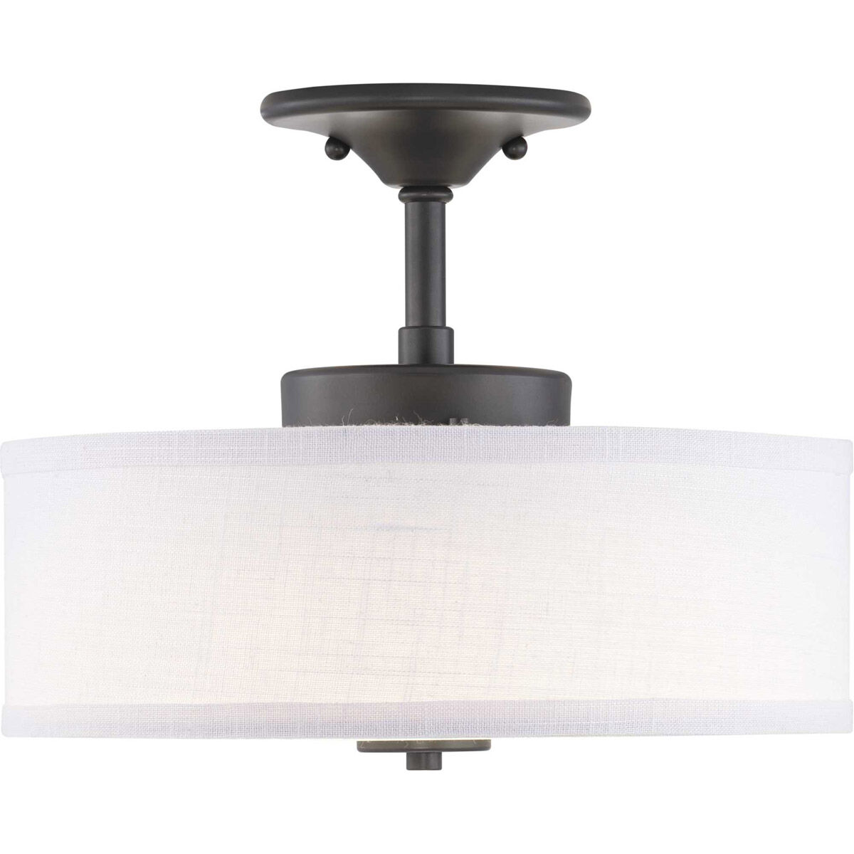 Gilchrist LED 13 inch Graphite Semi-Flush Mount Ceiling Light, Progress LED