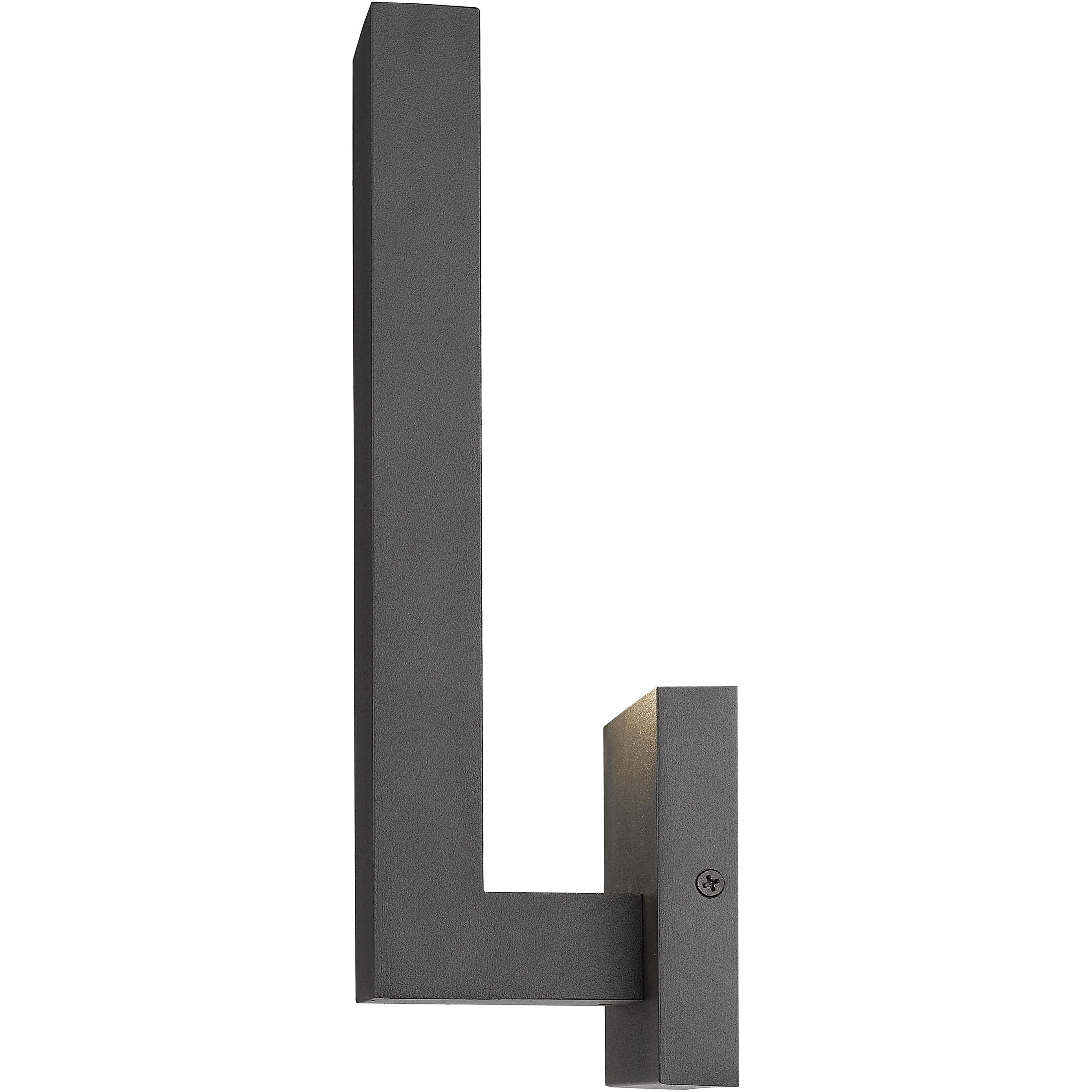 Edge LED 12 inch Black Outdoor Wall Light
