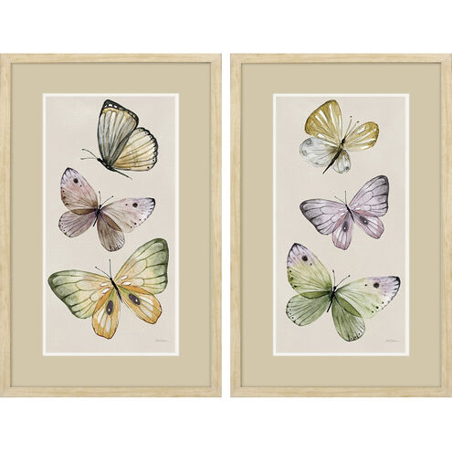 Fly Away Multi and Purple and Green and Orange Framed Art