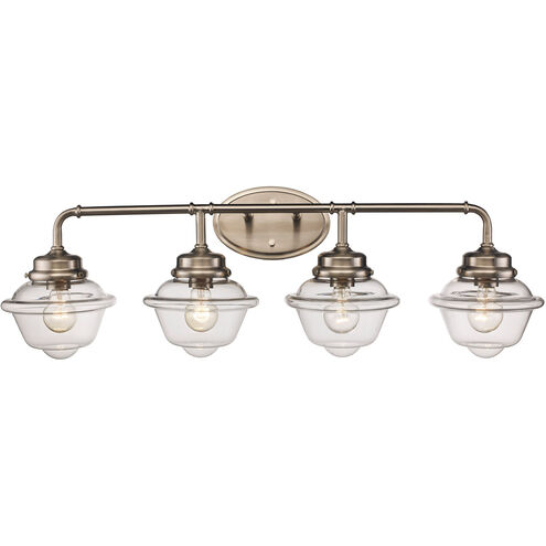 Smith 4 Light 35.25 inch Brushed Nickel Vanity Bar Wall Light