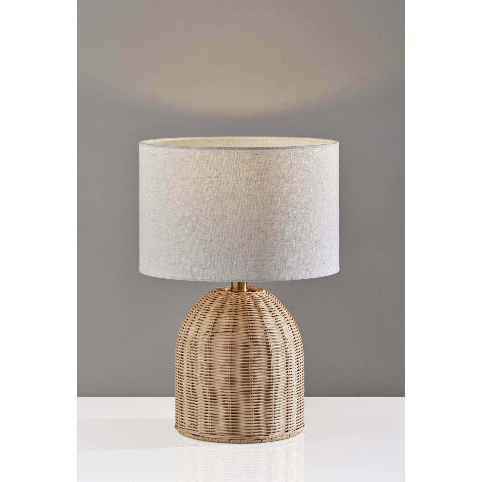 Bali 18 inch 60.00 watt Light Rattan Table Lamp Portable Light
