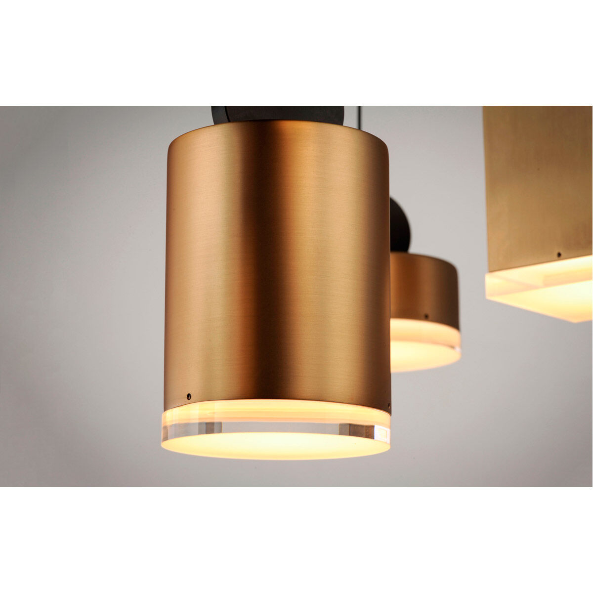 Nob LED 4 inch Black and Gold Single Pendant Ceiling Light