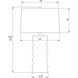 Downey 26.75 inch 150.00 watt Off-White Table Lamp Portable Light in Grey