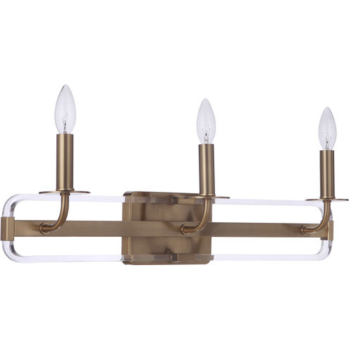 Graclyn 3 Light 25 inch Satin Brass Vanity Light Wall Light