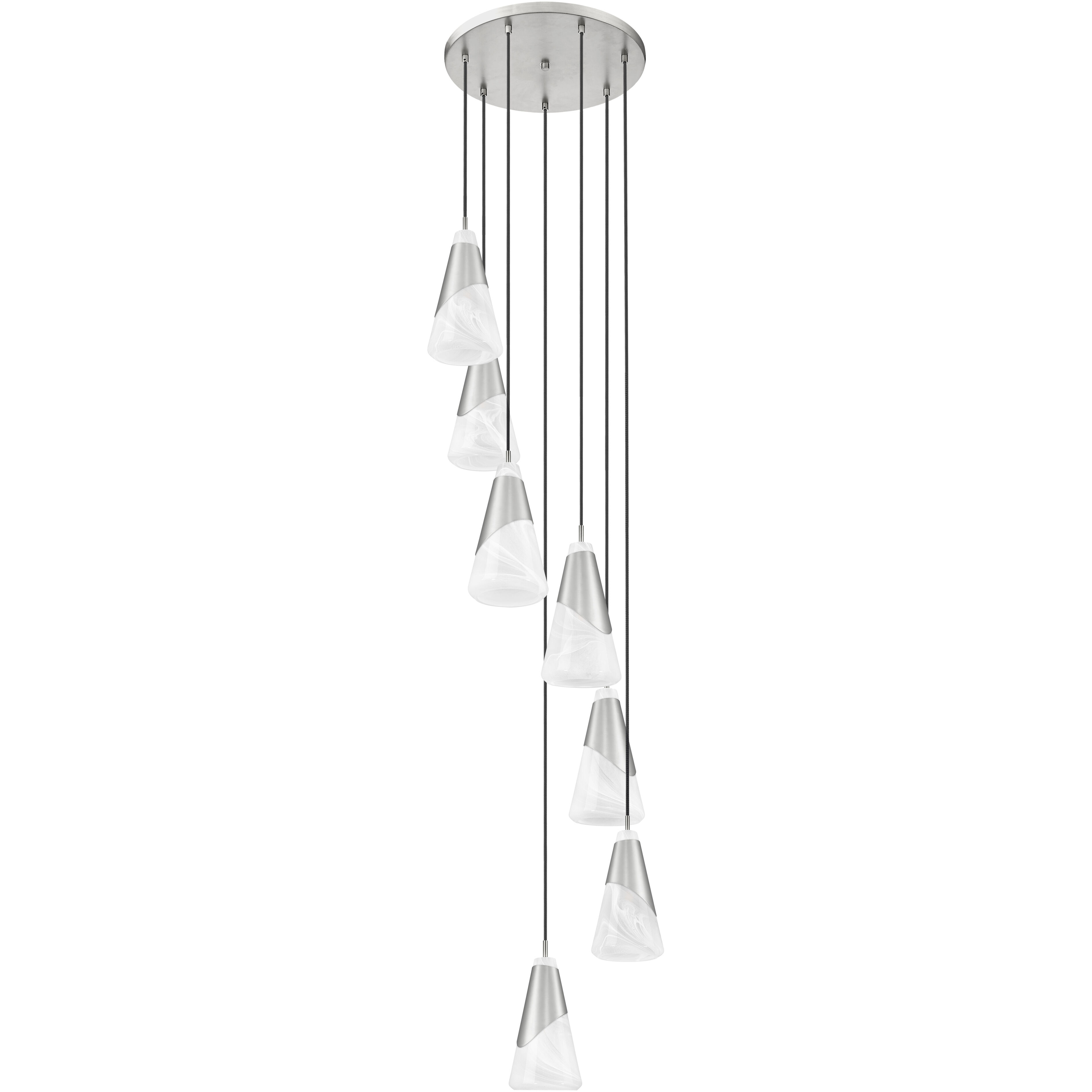 Aimie 7 Light 18 inch Brushed Nickel Chandelier Ceiling Light
