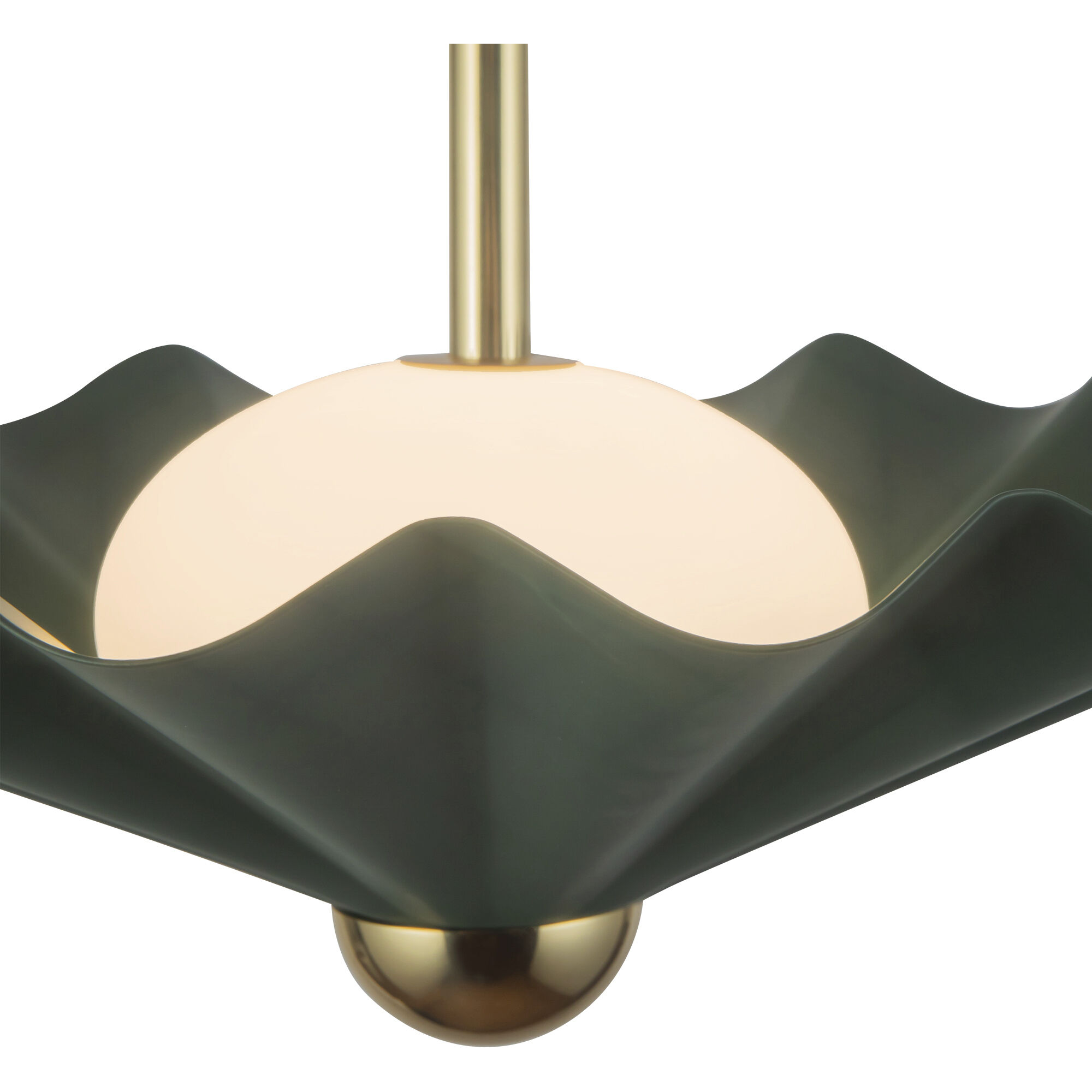 Furrow 16 inch Pine Green Pendant Ceiling Light