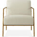 Kesden LBB Brass Occasional Chair, Upholstered
