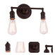 Soho 2 Light 11 inch Oil Rubbed Bronze Bathroom Wall Sconce Wall Light