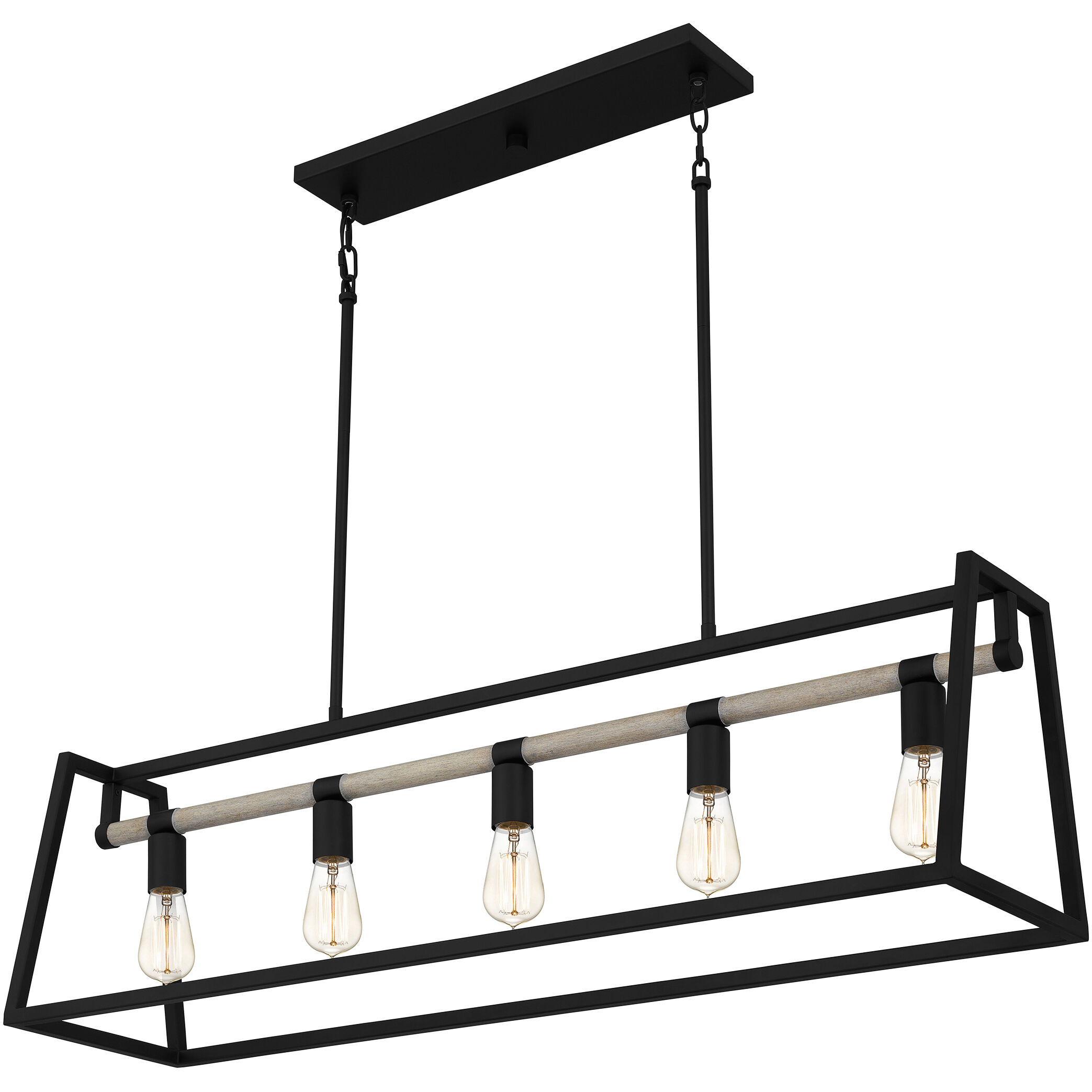 Tippet 5 Light 42 inch Matte Black Island Light Ceiling Light