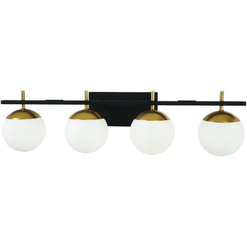 Alluria 4 Light 33 inch Weathered Black W/Autumn Gold Bath Light Wall Light