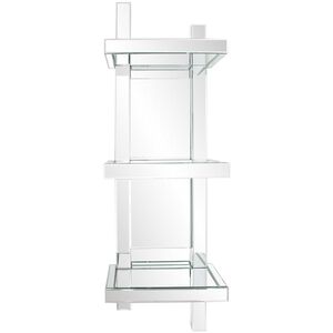 Trellis 12 inch Clear Mirrored Wall Shelf
