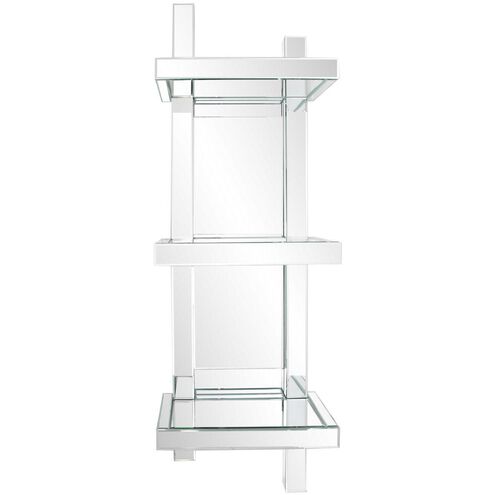 Trellis 12 inch Clear Mirrored Wall Shelf
