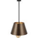 Rock On 4 Light 20 inch Brontourage and Matte Black Pendant Ceiling Light