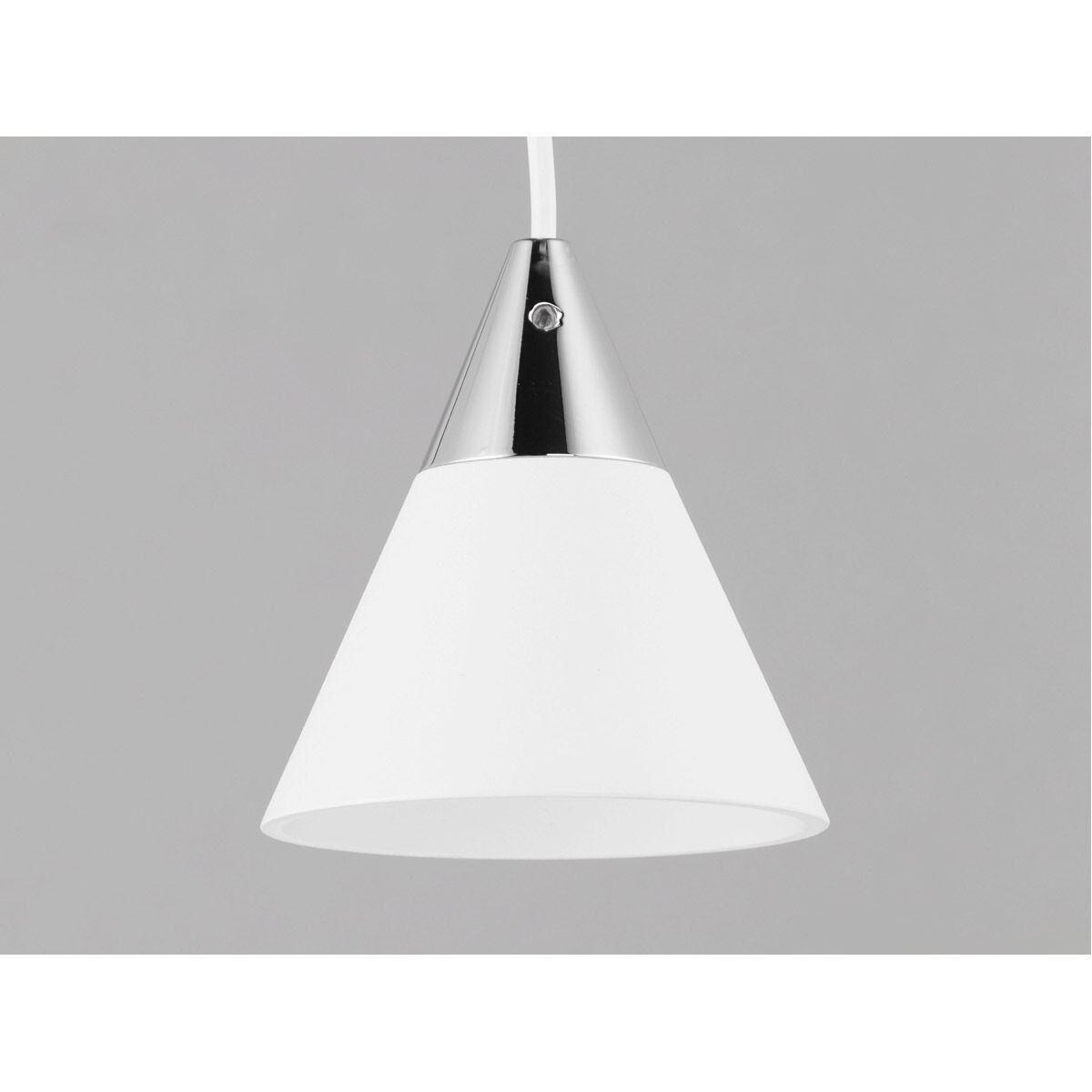 Micro LED 2.75 inch White/Polished Chrome Mini Pendant Ceiling Light in White and Polished Chrome