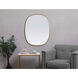 Brynn 30 X 24 inch Brass Mirror in 24 x 30