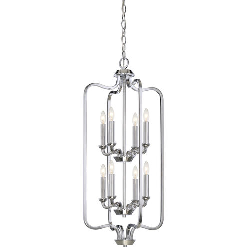 Willow 8 Light 17 inch Polished Nickel Pendant Ceiling Light