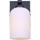 Bram 1 Light 6.25 inch Matte Black Vanity Fixture Wall Light
