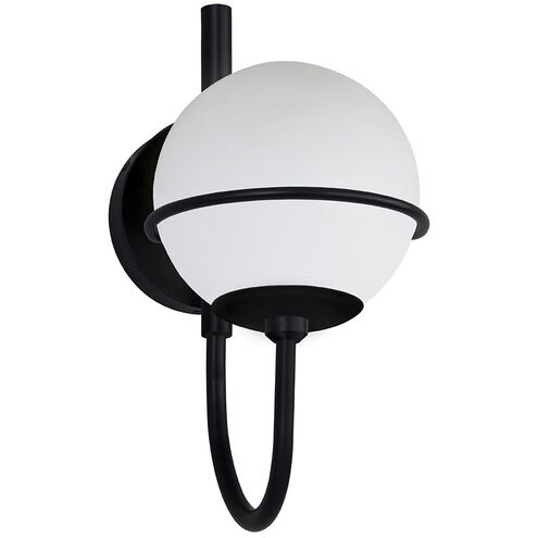 Fusion Collection - Saturn Family 14.5 inch Matte Black Outdoor Wall Sconce