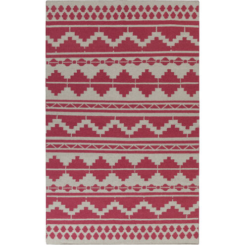 Frontier 66 X 42 inch Dark Red, Medium Gray Rug