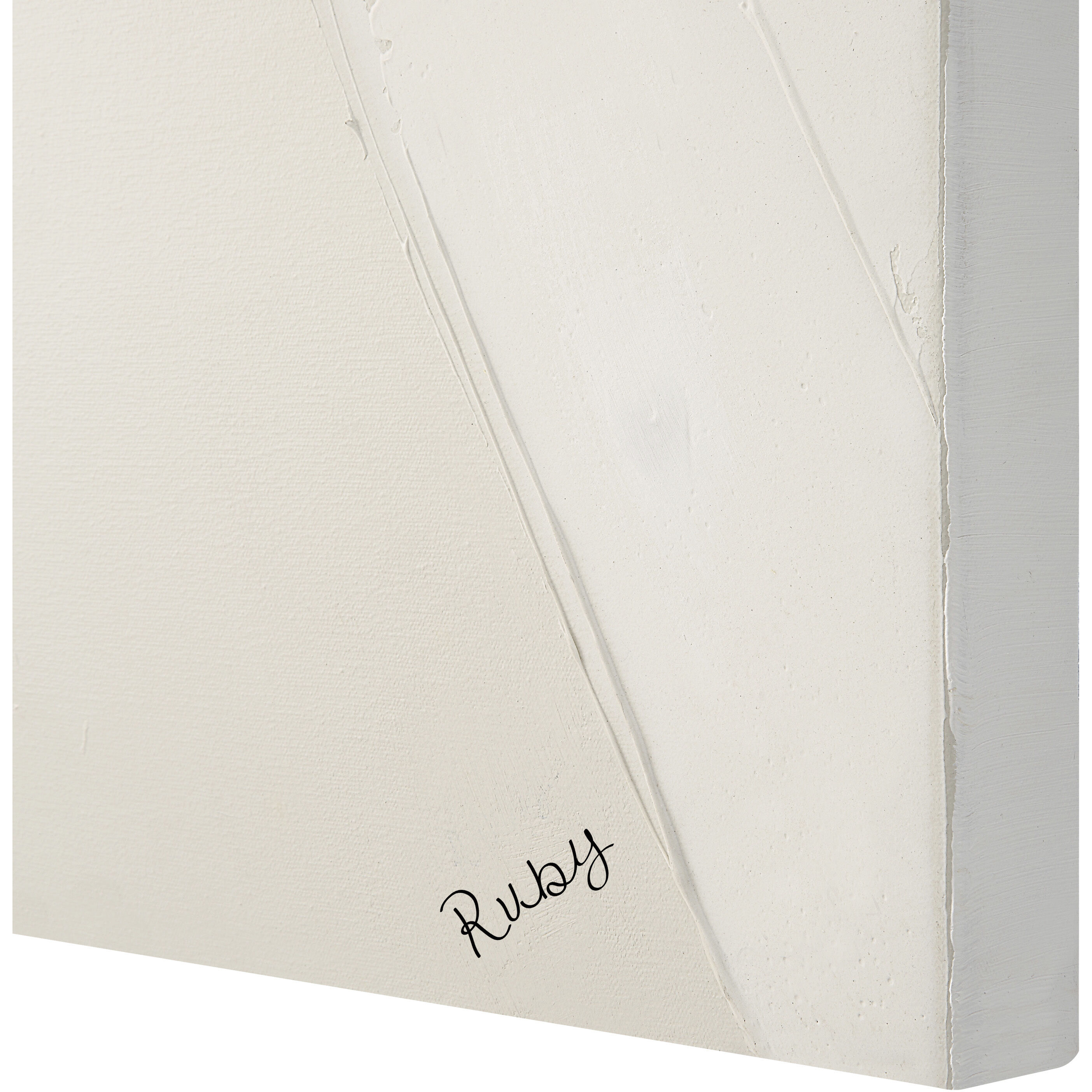 Abreo White/Beige Canvas Art