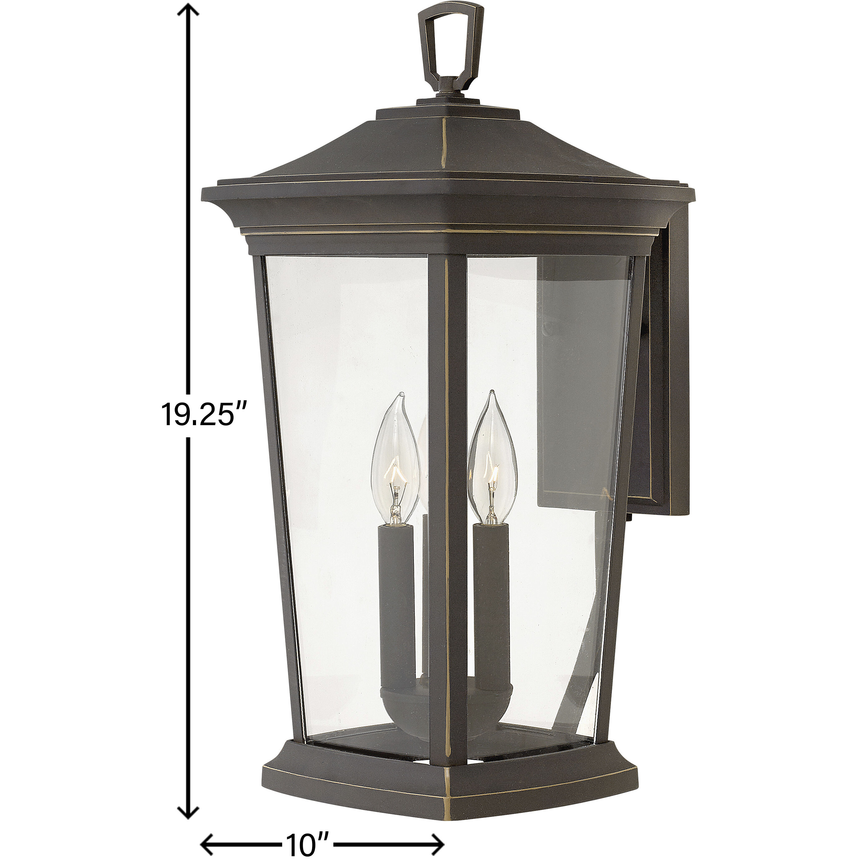 Bromley LED 19 inch Oil Rubbed Bronze Outdoor Wall Mount Lantern, Medium