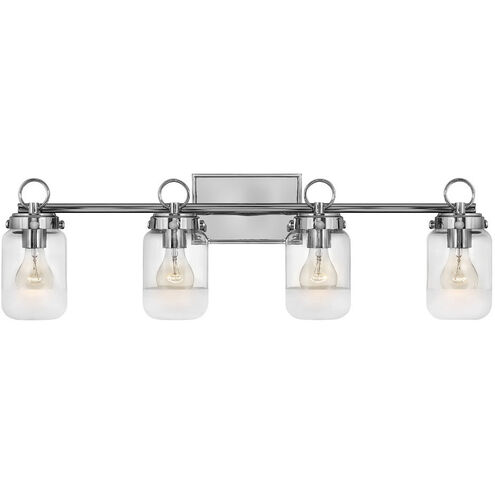 Penley 4 Light 30 inch Polished Nickel Vanity Light Wall Light