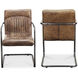 Ansel Brown Arm Chair, Set of 2