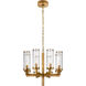 Kelly Wearstler Liaison 8 Light 20.5 inch Antique-Burnished Brass Single Tier Chandelier Ceiling Light in Clear Glass