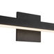 Vega LED 37 inch Black Vanity Light Wall Light in 3000K