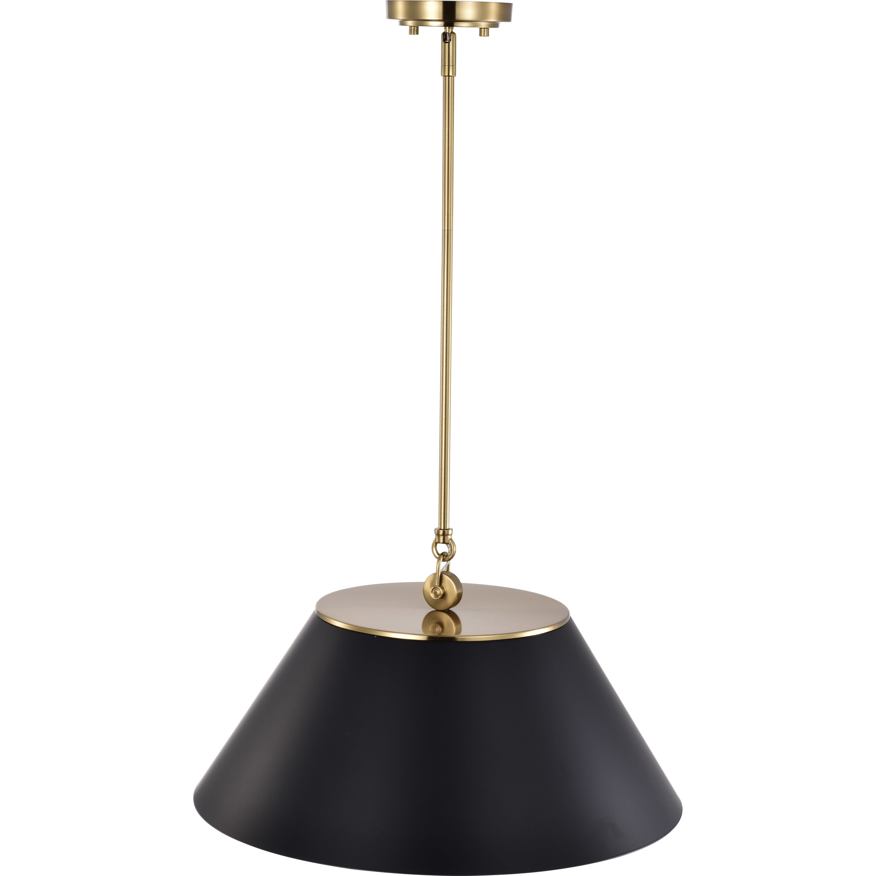 Dover 3 Light 20 inch Black/Vintage Brass Pendant Ceiling Light