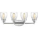 Belton 4 Light 28.75 inch Chrome Bath Vanity Wall Sconce Wall Light