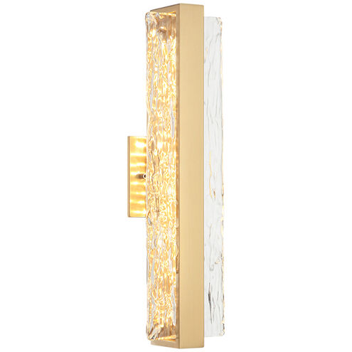 Matteo Lighting Niagara LED 20.9 inch Aged Gold Brass Bath Vanity Wall Light S02018AG - Open Box