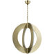 Samos LED 29.75 inch Vintage Brass Chandelier Ceiling Light
