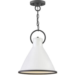 Winnie LED 12 inch Polished White with Distressed Black Indoor Pendant Ceiling Light