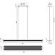 Neoness LED 50 inch Matte Black Linear Chandelier Ceiling Light in Clear