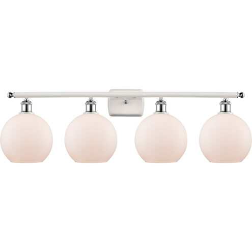 Ballston Athens 4 Light 36 inch White and Polished Chrome Bath Vanity Light Wall Light