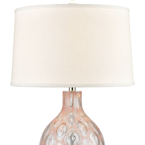 Bayside 31 inch 150.00 watt Pink with Clear Table Lamp Portable Light
