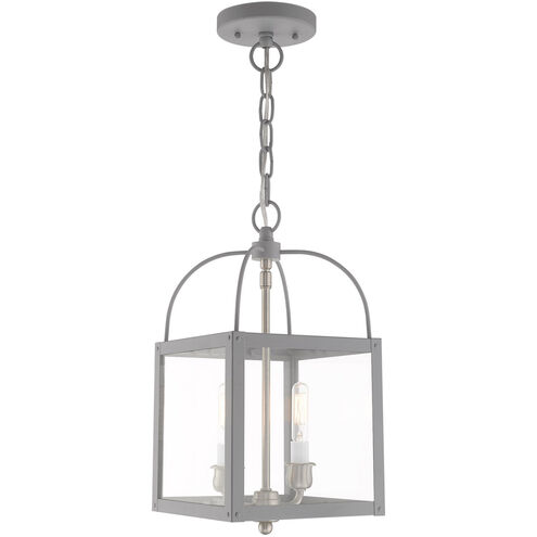 Milford 2 Light 8 inch Nordic Gray Convertible Mini Pendant/Ceiling Mount Ceiling Light
