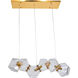 Canada 6 Light 12 inch Gold Chandelier Ceiling Light