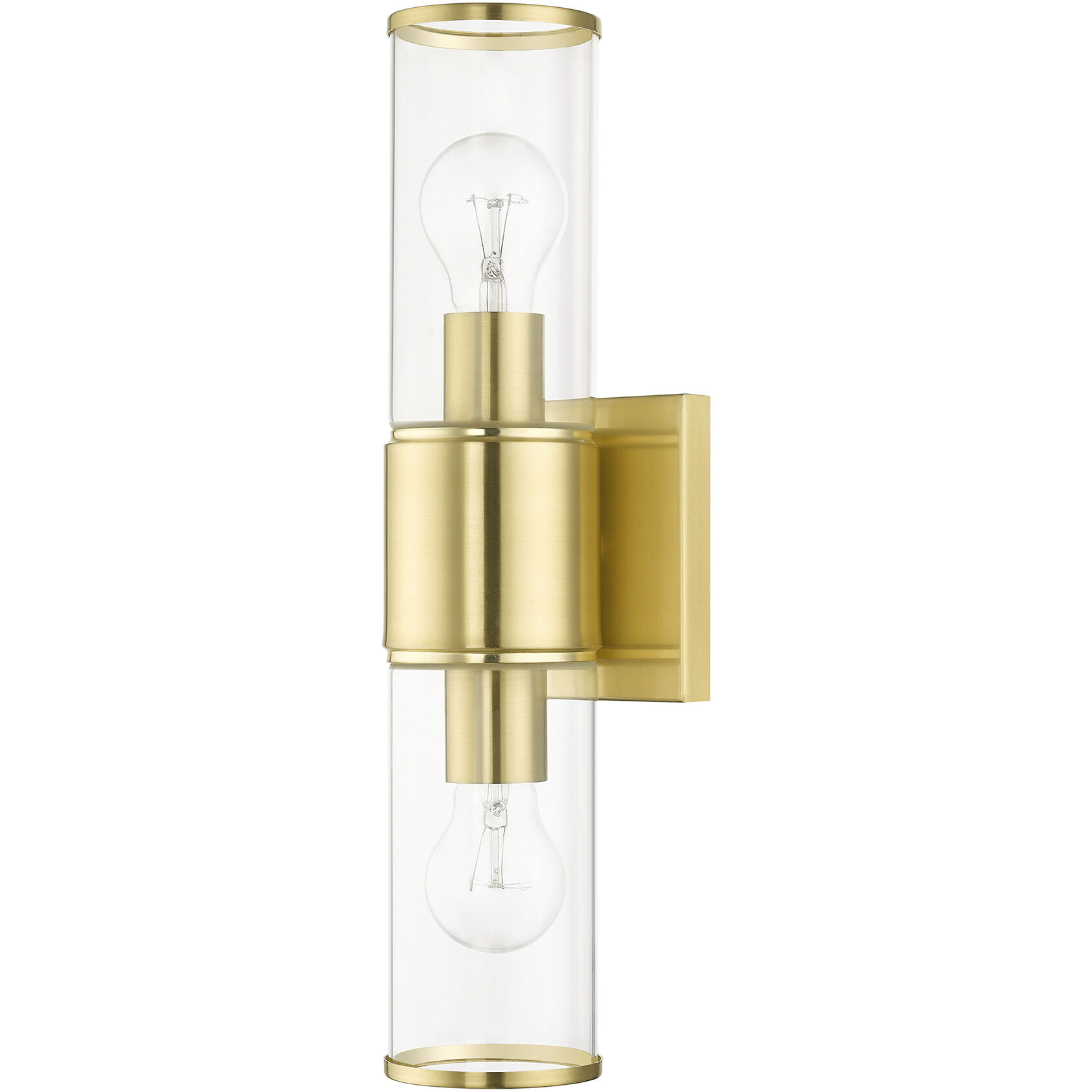 Quincy 2 Light 16 inch Satin Brass Vanity Sconce Wall Light