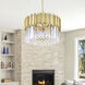 Deco 7 Light 24 inch Medallion Gold Down Chandelier Ceiling Light