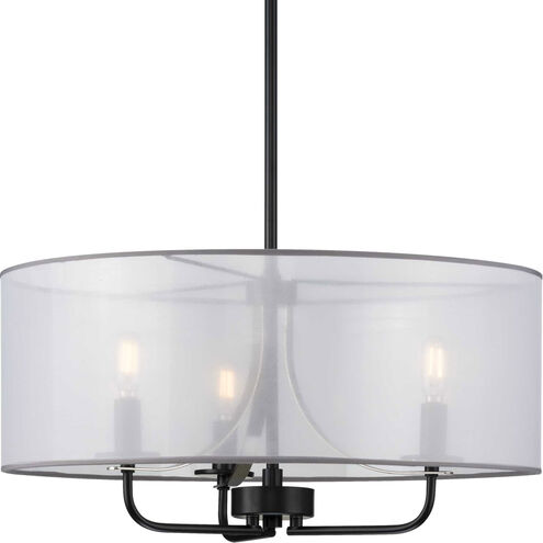 Riley 3 Light Matte Black Pendant Ceiling Light