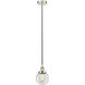 Edison Beacon LED 6 inch Polished Nickel Mini Pendant Ceiling Light