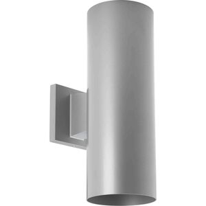 Cylinder Outdoor Wall Cylinder in Metallic Grey, Standard Lamping